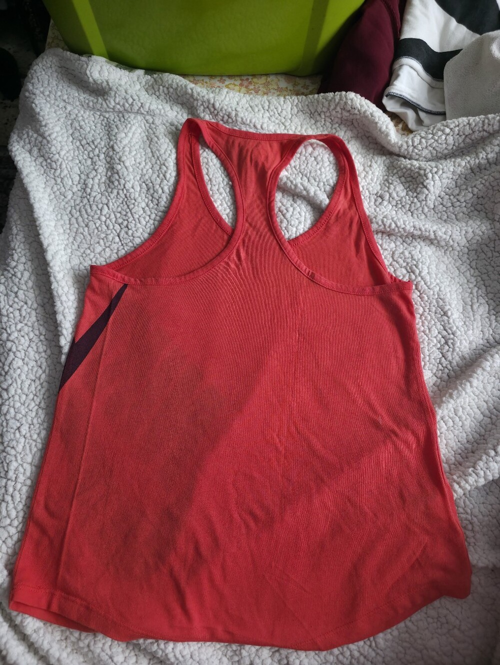 Nike Women's Red Racerback Tank Top - Picture 2 of 3